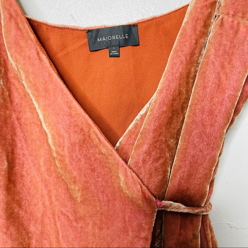 MAJORELLE “Nina” Velvet Mini Wrap Dress - Picture 4 of 9